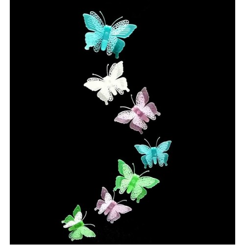 Phosphorous butterflies colorful 3D stickers on the ceiling in the nursery