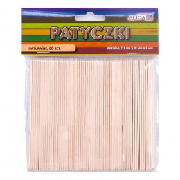 Wooden sticks 60 pcs