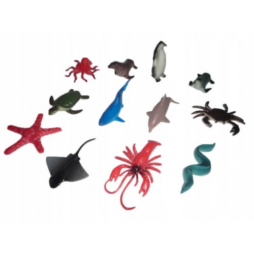 Set of figures of marine animals