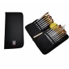 Set of brushes for drawing 18 items, a zippered pencil case included