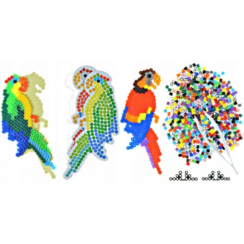 Термомозаика "Попугай". Набор цветных бусин 1000 шт
