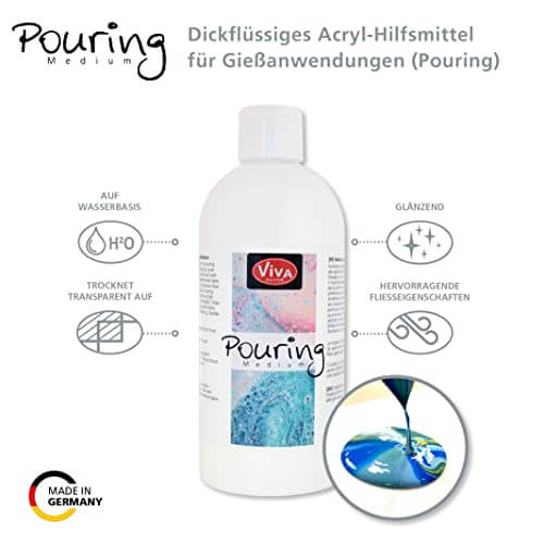 Liquid medium for acrylic paints. 0.5 liter bottle. Pouring medium