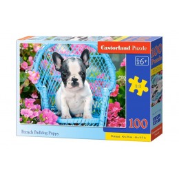 Puzzle 100 pieces. French Bulldog Puppy. Castorland