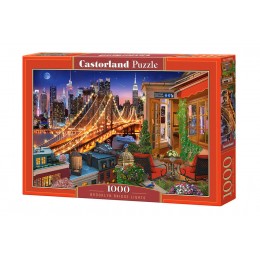 Puzzle 1000 pieces. Brooklyn Bridge Lights. Castorland