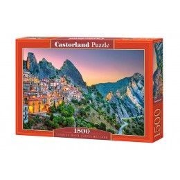 Puzzle 1500 pieces. Sunrise over Castelmezzano. Castorland