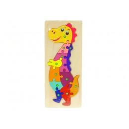 Wooden puzzle Tyrannosaurus. A puzzle of 11 elements