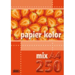 Krāsains papīrs A4 mix 5 krāsas 250 lapas