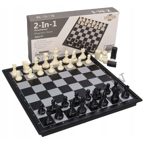 Chess and checkers (2-in-1 on magnet)