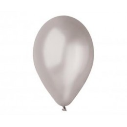 Silver balloons Ø 23 cm, set of 100 pieces.