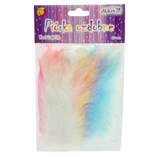 Decorative feathers, 50pcs.