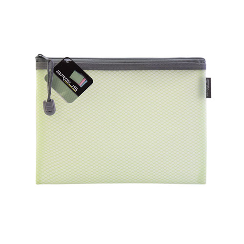 Argus Transparent zip folder, A5, (green)