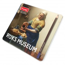 Krāsaino zīmuļu komplekts Bruynzeel "Rijksmuseum" Vermeer "Strazds" 24 krāsas, metāla kastē