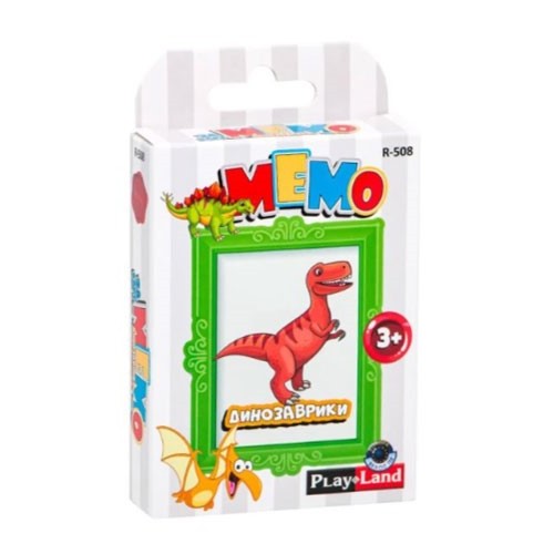 Карточная игра Мемо Динозаврики 3+ ( Русская версия )