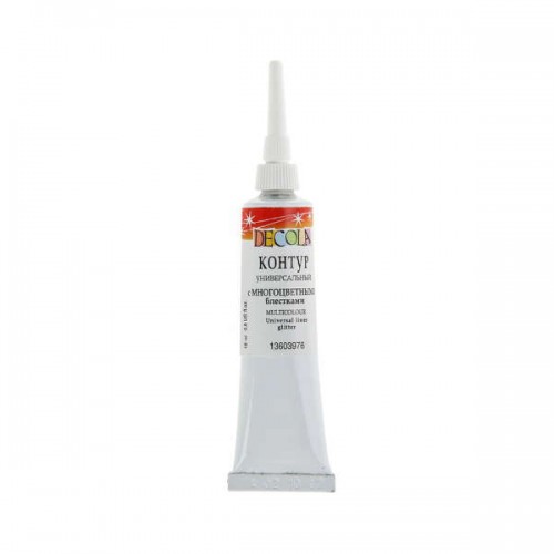 DECOLA multi-color glitter contour, 18 ml.