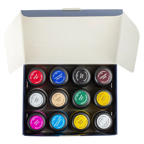 Acrylic paints for leather DECOLA, 11 colors + 1 varnish