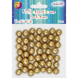  Foam gold balls, 50 pcs. 