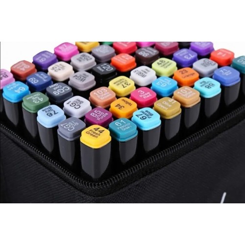 DOUBLE-SIDED MARKERS TRANSPARENT PRO 48 PCS