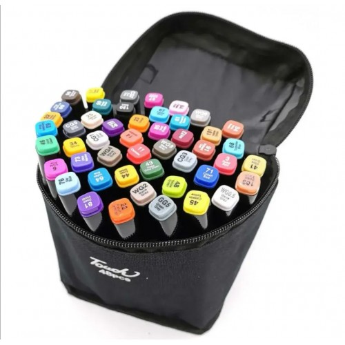 DOUBLE-SIDED MARKERS TRANSPARENT PRO 48 PCS