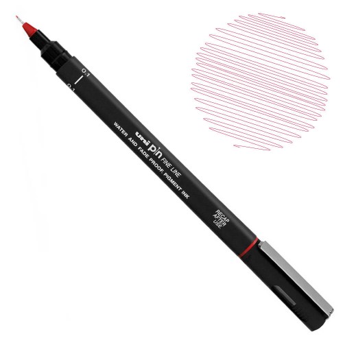 Ink liner UNI PIN, Red, Nr. 0,1