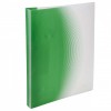 Folder with 2 rings OFFICE POINT "HELIOS",transparent (green)