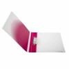 Folder with 2 rings OFFICE POINT "HELIOS",transparent (red)