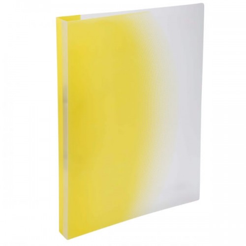 Folder with 2 rings OFFICE POINT "HELIOS",transparent (yellow)