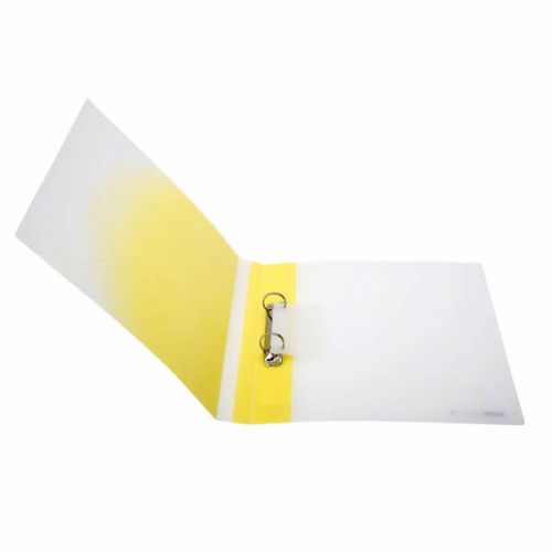 Folder with 2 rings OFFICE POINT "HELIOS",transparent (yellow)