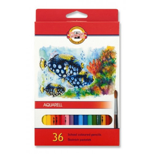 Akvareļu zīmuļi KOH-I-NOOR, 36 krāsas