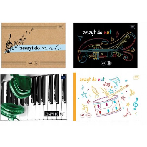 Notebook for music A5, 16 sheets 