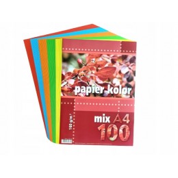 Комплект цветной бумаги KRESKA MIX (A4, 100 листов, 160 g/m²)