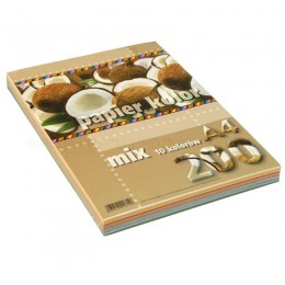 Комплект цветной бумаги KRESKA MIX (A4, 200 листов, 80 g/m²)