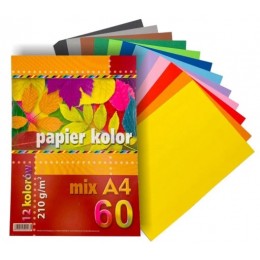 Комплект цветной бумаги KRESKA MIX (A4, 60 листов, 200 g/m²)