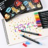 Set of acrylic dual-tips markers "JiMiao" (12 colours) 