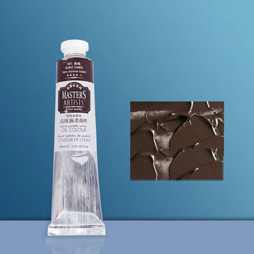 Marie's oil paint, Burnt umber  №687, 60 ml.