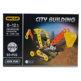 Metal constructor "City building" - excavator (93 pcs.)