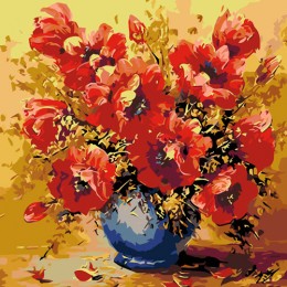 Painting by numbers "Poppies" 30x30 cm 