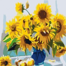 Painting by numbers "Sunflowers" 30x30 cm 