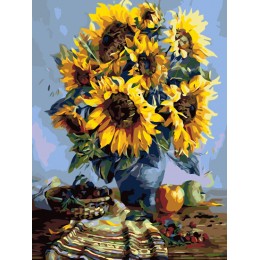 Painting by numbers "Sunflowers" 30x40 cm 