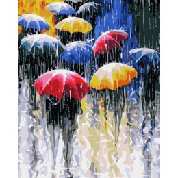 Painting by numbers “Umbrellas” 40x50 cm 