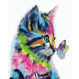 Painting by numbers "Rainbow Cat" 40x50 cm