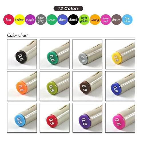 Комплект маркеров Superior (0,5mm, 12 цветов)