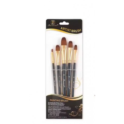 Synthetic brush set Xin Bowen (oval, 5 pcs.)