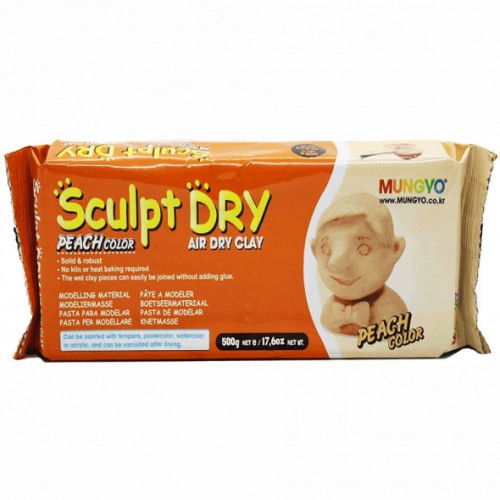 Масса для моделирования персиковая, самозастывающая 500 г "Sculpt Dry" MUNGYO