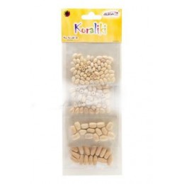 Декоративные деревянные бусины 4-х видов