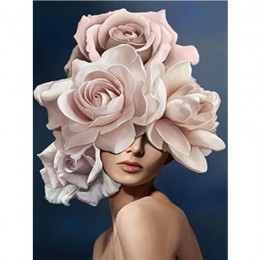 Картина по номерам «Девушка - цветок» 30x40 см