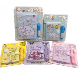 Kuromi-themed mini notebook and pen set
