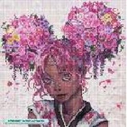 "Цветочная фея" Алмазная мозаика на подрамнике, 40х50 см 