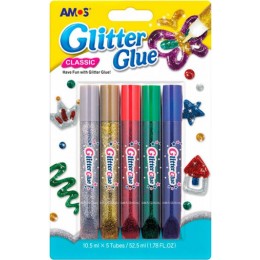 Decorative Glue “Classic” with glitter, 5 pcs. 