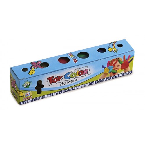 Пальчиковые краски ToyColor, 6 цветов x 25мл