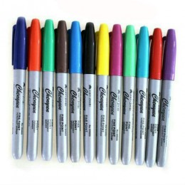 Krāsainu permanentā marķieru komplekts, 12gab.